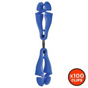 Squids By Ergodyne Swivel Glove Clip Holder, Dual Clips, Blue, PK100 3420-BULK